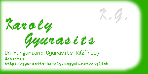 karoly gyurasits business card